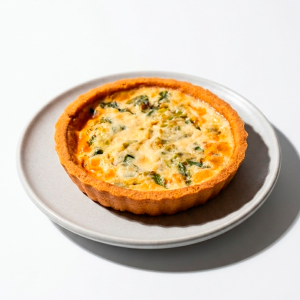 Quiche Keto de cebollín y queso crema